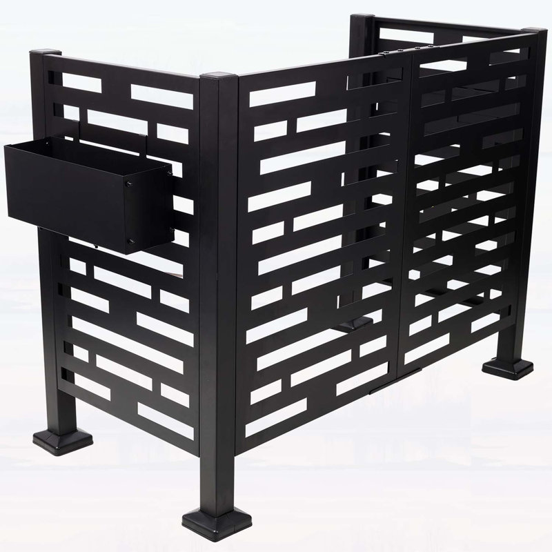Écran d'intimité élégant en métal pour l'extérieur, idéal pour le patio et le jardin, 35.3" H x 46.5" W x 22.5" D