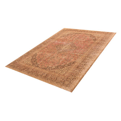 Tapis unique en laine rouge rétro 9 pi 5 po x 13 pi 2 po Antalya