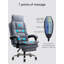 Fauteuil de bureau en lin avec repose-pieds