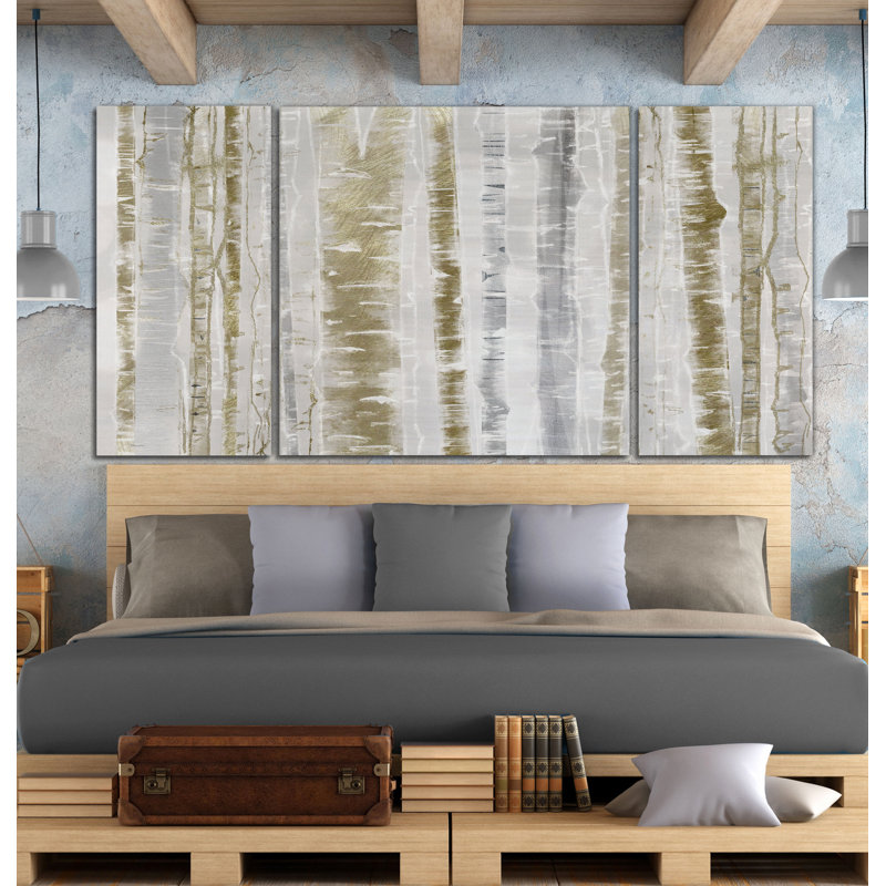 « pré brume », image multi-pièces sur toile tendue, H 24 po x l 48 po x P 1,5 po