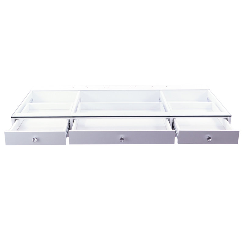 Plateau de rangement pour table de coiffeuse Slaystation Plus 2.0 avec 3 espaces de rangement pour la chambre à coucher et le vestiaire