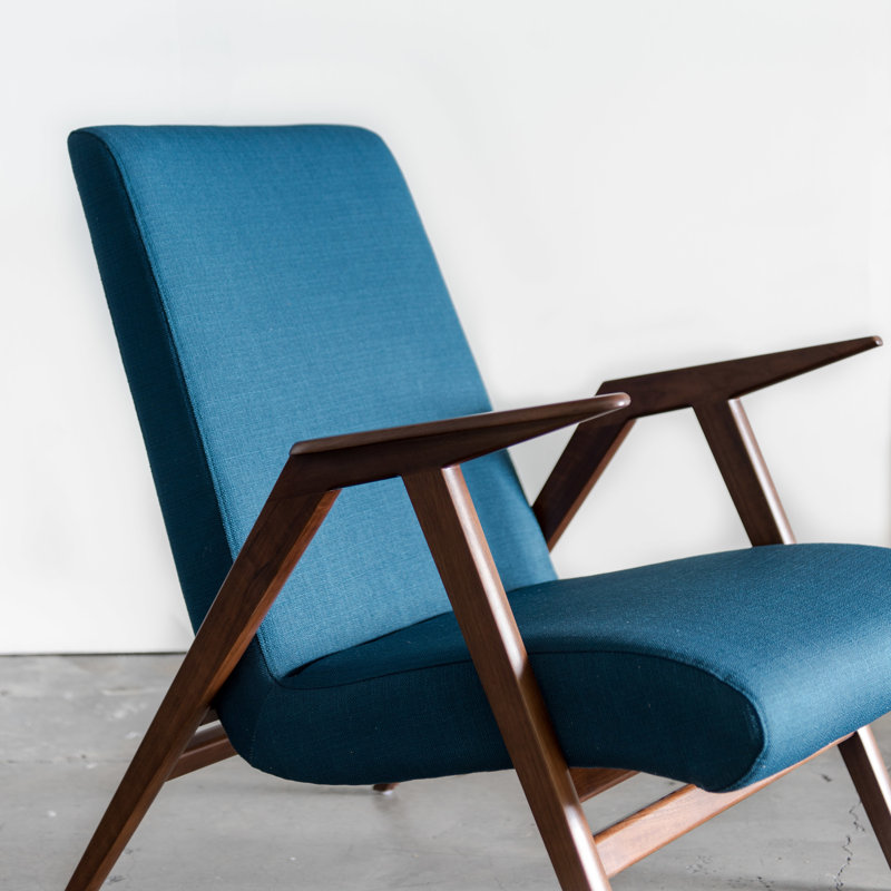 Chloe Armchair, Azure Blue Polyester