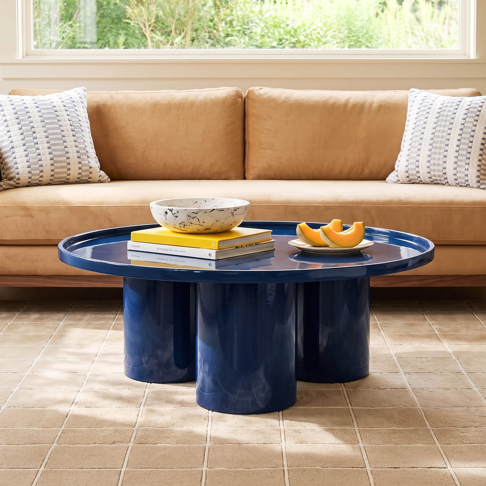 Isthia Single Coffee Table, Navy