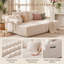 Canapé-lit de 83 po surdimensionné pour lit double, canapé-lit 2 places désossé, canapé-lit à assise profonde avec mousse haute densité et 6 coussins, sans assemblage requis, canapé compressé-132685747