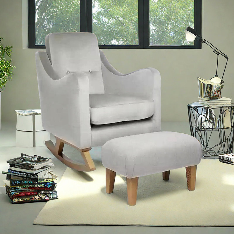 Chaise berçante Comfy Living, Gris
