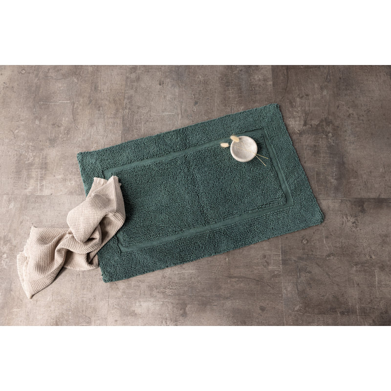 Asmita Cotton 160cm X 80cm Area Rug, Green