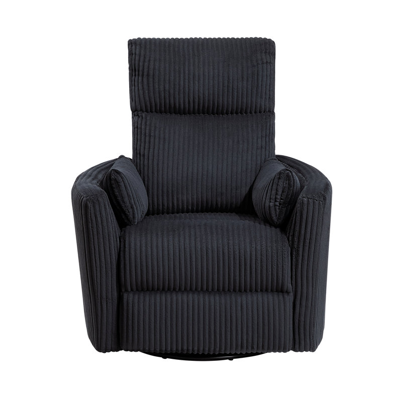 Accent Chair Swivel Glider, Black