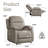 36.61'' Wide Modern Ergonomic Electric Power Recliner Chair With Remote Control, Easy-To-Clean Legs For Living Room (Set Of 2)-805507008