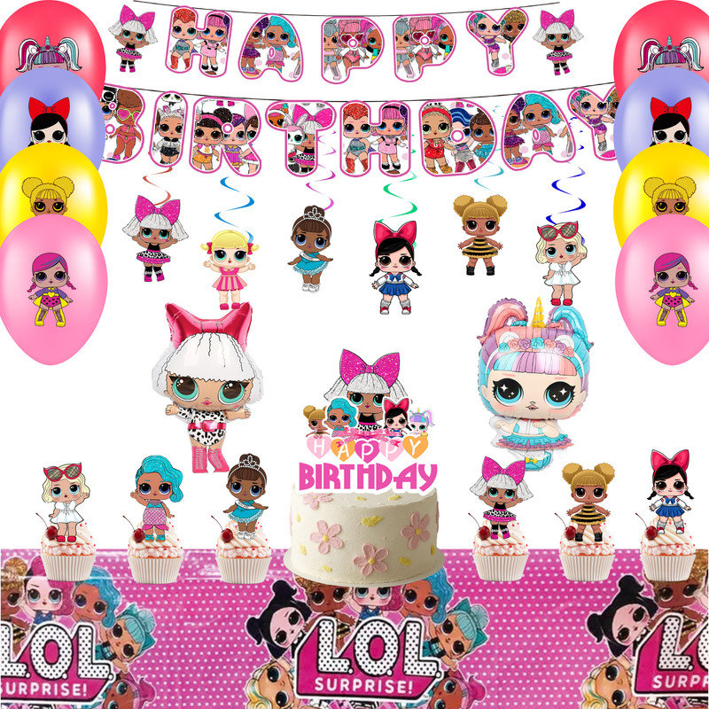 Lol Surprise Dolls, 35 pièces de décoration d'anniversaire LOL