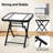Metal Square Patio Folding Side Table-690909783