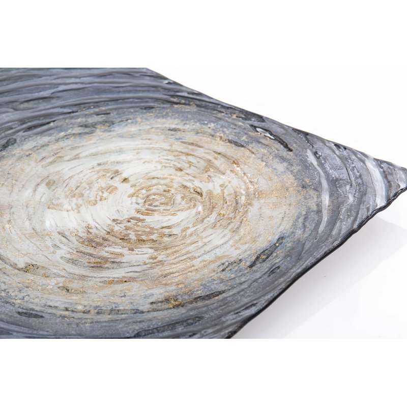 Troutville Glass Decorative Plate 1, 4cm H x 40cm W x 40cm D