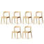 Burlywood Solid Back Side Chair(Set of 6)-617509542