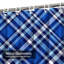 Rideau de douche à carreaux bleu cobalt avec 12 crochets-1112411312