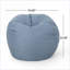 Grand fauteuil à billes de 3 pieds pour adultes, mousse pré-remplie haute densité, housse lavable amovible | Bleu sarcelle | Rond