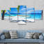 Hamac sur la plage, reproduction d'art sur toile-725015091