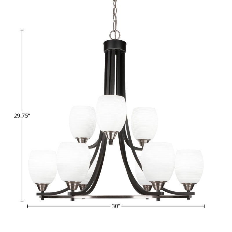 Michell 9-Light Chandelier, White