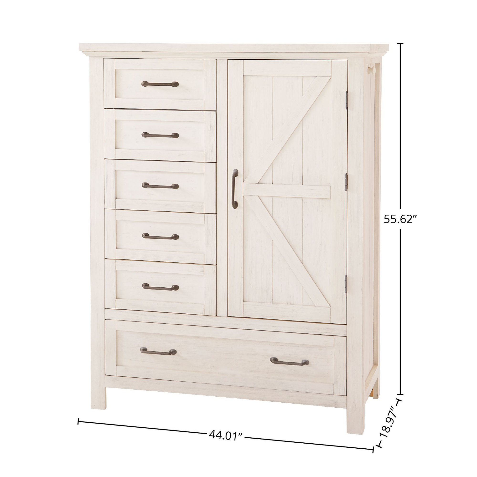 Aceline Armoire, Brushed White