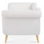Chaise longue avec accoudoirs à volutes, coussin confortable, structure en bois massif + contreplaqué, pied en bouleau, siège spacieux, style traîneau classique de l 68,81 po x P 28,99 po et H 29,6 po, espace intérieur robuste rempli de mousse-1236618107