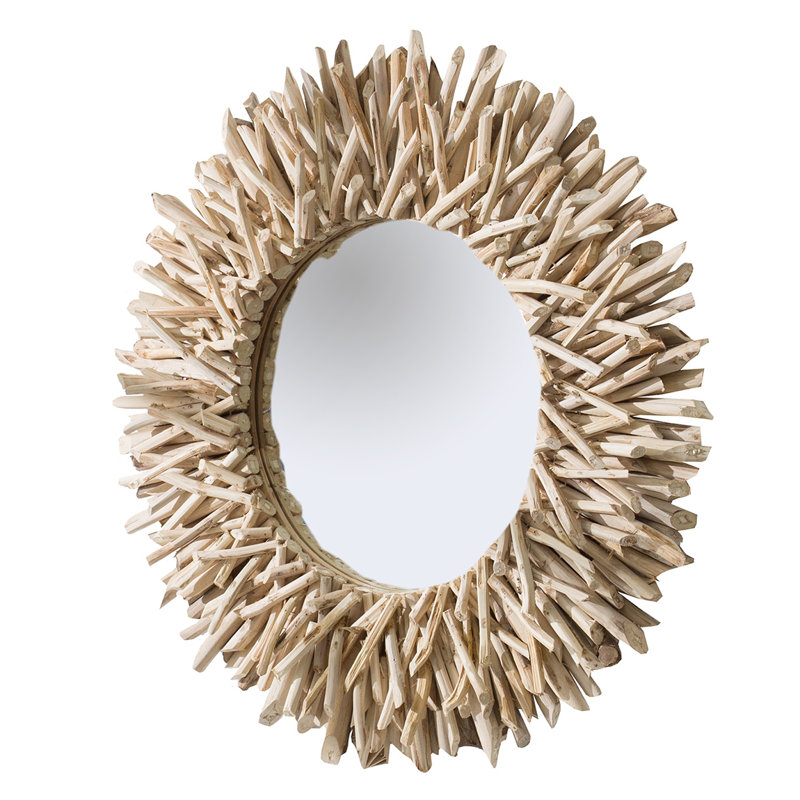 Deherrera Wood Wall Mirror, Brown