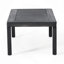 Ensemble de causeuse et table basse en bois d'acacia avec coussins