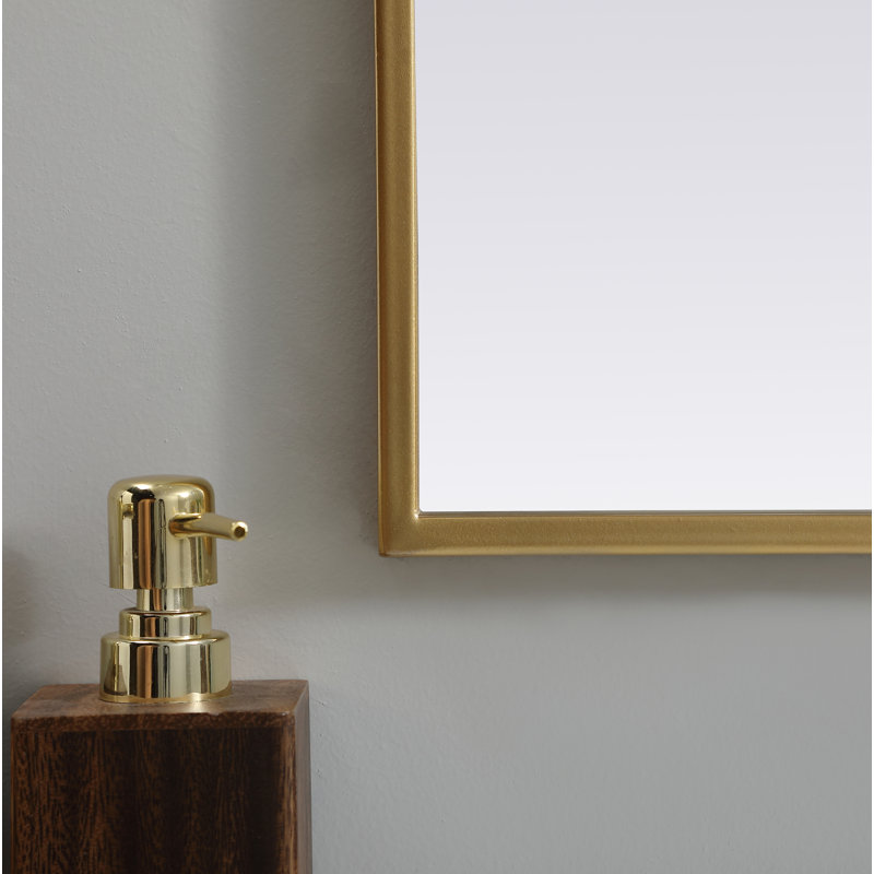 Sabine Metal Arch Wall Mirror, Brass, 36" x 36"