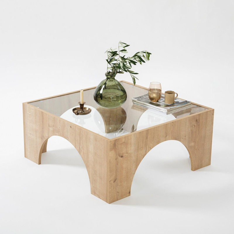 Glorias Coffee Table, Transparent, Oak
