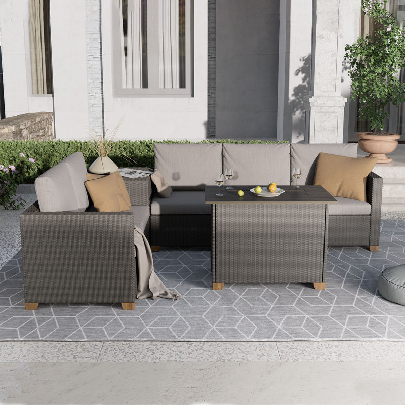 Quyen 5 Piece Sofa Seating Group with Cushions