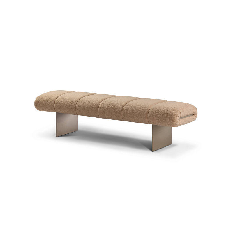 Banc rembourré en mélange de coton Elena