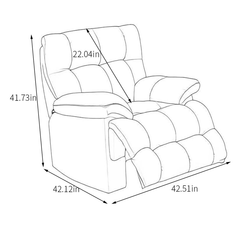 Fauteuil inclinable pivotant à 360 ° avec coussin moelleux, Ivoire
