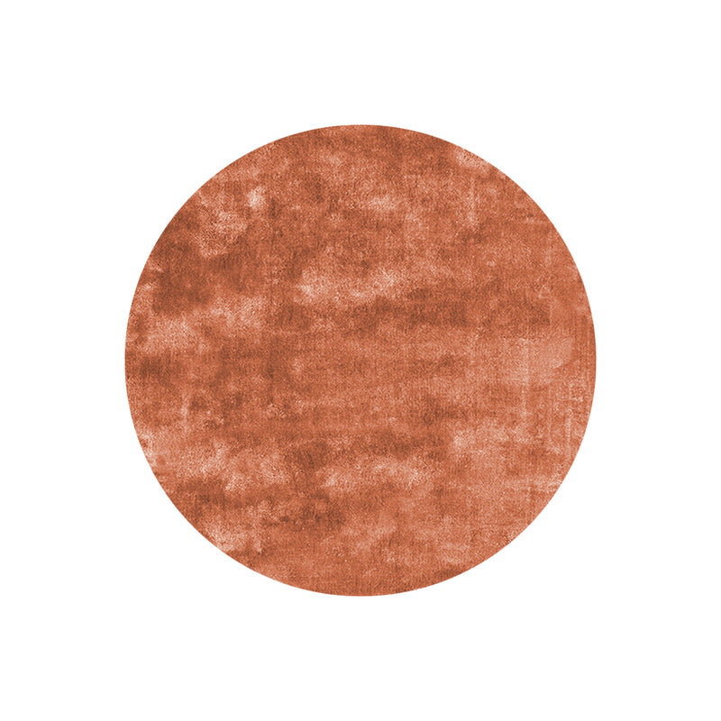 Ground Control Area Rug in Orange, Round 4'11", Copper