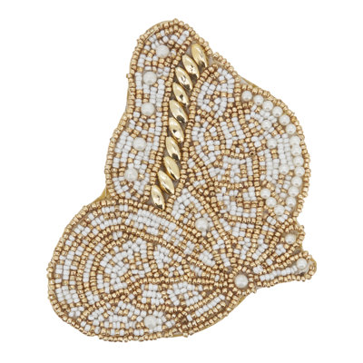 Beaded Butterfly Coasters (Set of 4) – Embellished Decorative Drink Coasters with Sequin Accents for Coffee Table, Dining Table and Entertaining
