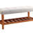 Charla Light Gray Fabric & Oak Finish Bench-1851421859