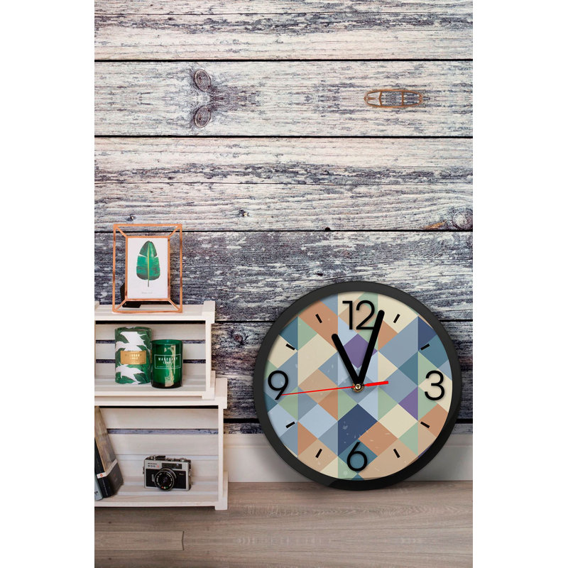 Horloge décorative en panneau de fibres à densité moyenne