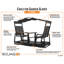 Fauteuil oscillant de jardin 4 places Sojag Carleton