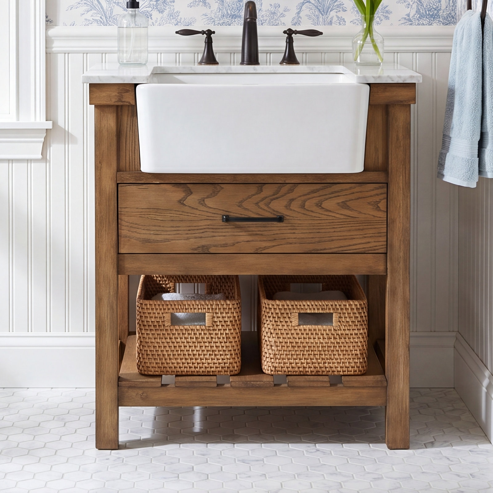 Pelaghia 30'' Single Bathroom Vanity, Driftwood