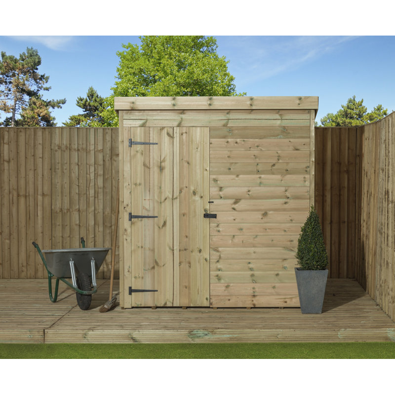7 Ft. W x 5 Ft. D Shiplap Pent Wooden Shed