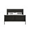 Très grand lit au fini gris foncé - taille orientale avec une chambre à coucher classique au design sophistiqué E pour améliorer votre espace de repos