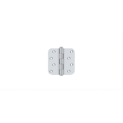 Deltana DSB4R526-RZ DSB4R526-RZ 4.0" x 5/8R Solid Brass Hinge Pair Polished Chrome