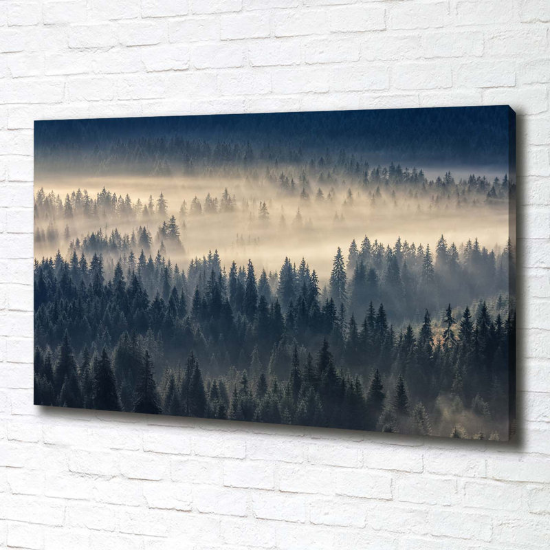 Fog Over The Forest - Wrapped Canvas Print