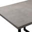 Oleson 39" Wide Rectangular Dining Table in Concrete and Black Metal
