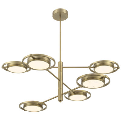 6 - Light Geometric Chandelier