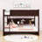 Queen Over Queen Bunk Bed With Built-In Storage Shelves And Charging Station,Ladder-915277160