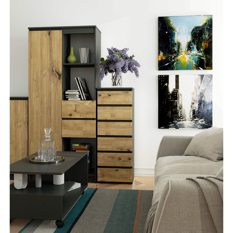 Gelincik Particle Board Rectangle Storage Unit Accent Chest