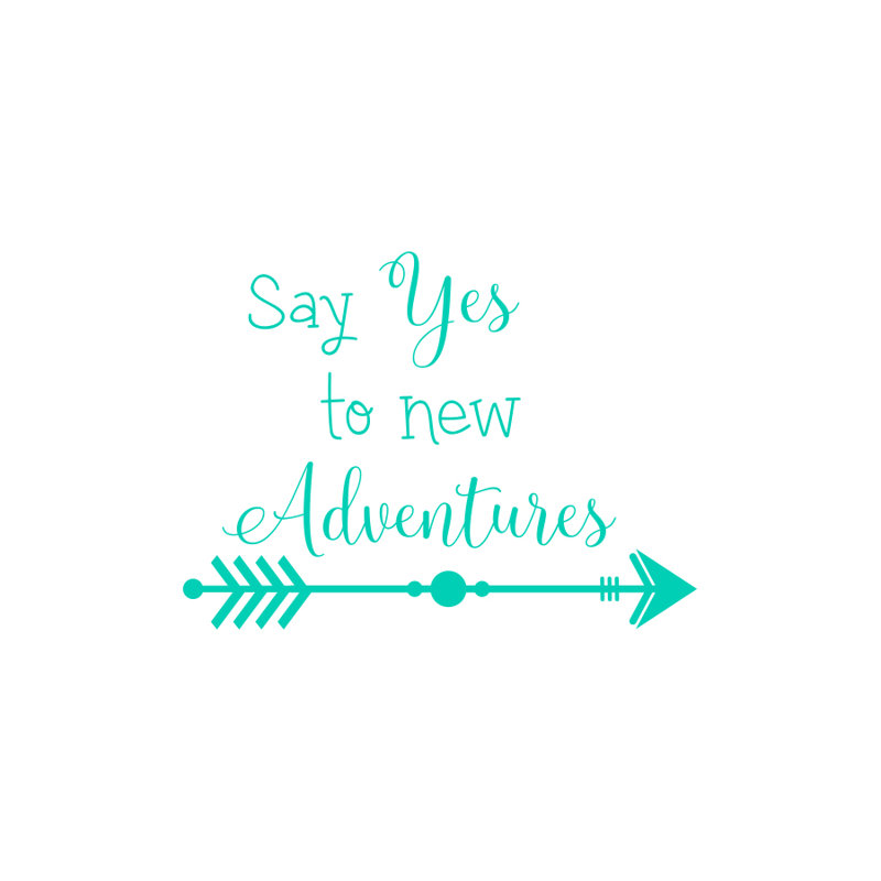 Décalcomanie murale « say yes to new aventures », Menthe