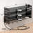 Large Power Tool Organizer Wall Mount With Charging Station,4 Layer Heavy Duty Metal Tool Storage Rack,Black