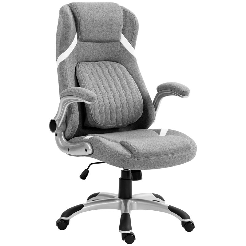 Vinsetto Ergonomic Executive Office Chair Adjustable Lumbar Support, Grey