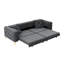 Canapé-lit convertible 3-en-1 de 97,7 po, canapé-lit coulissant à siège profond de 28,4 po, canapé moderne capitonné à boutons, canapé 4 places avec repose-pieds mobile pour appartement, bureau, chambre à coucher-129177147-129177148