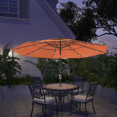 Nordmeyer 132'' Lighted Tilt Market Umbrella