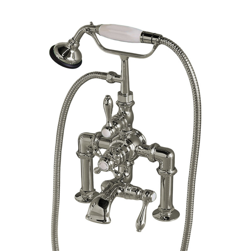 British Telephone Thermostatic Faucet with Handheld by Strom Living, Matte Nickel