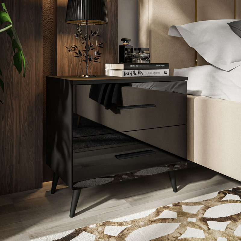 Wyandotte 55cm W Manufactured Wood Bedside Table